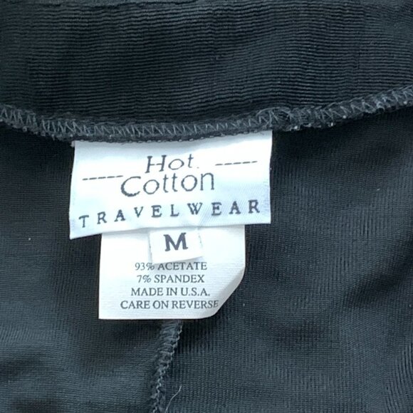 Hot Cotton Travelware Travel 3-Button Tunic Top/Cardigan Side Slit M Black 50F - Picture 7 of 8